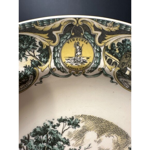 Vintage Virginia State Capitol Souvenir Plate 7.25" Capesco - Picture 3 of 10